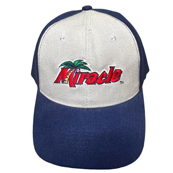 2016 FSL All Star Game Baseball Cap Fort Myers Miracle Fitted Hat Navy Blue Gray - Picture 1 of 7